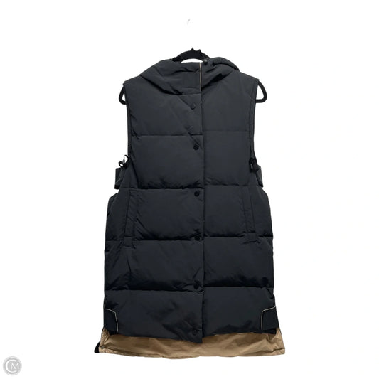 Vest Puffer & Quilted By Clothes Mentor In Black & Tan, Size: M
