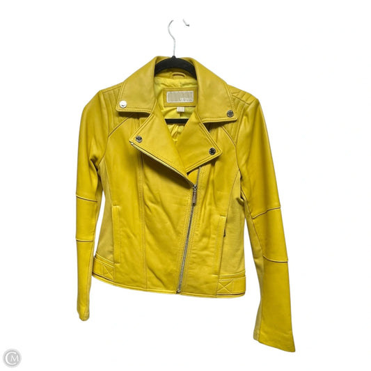 Jacket Moto By Michael By Michael Kors In Yellow, Size: S