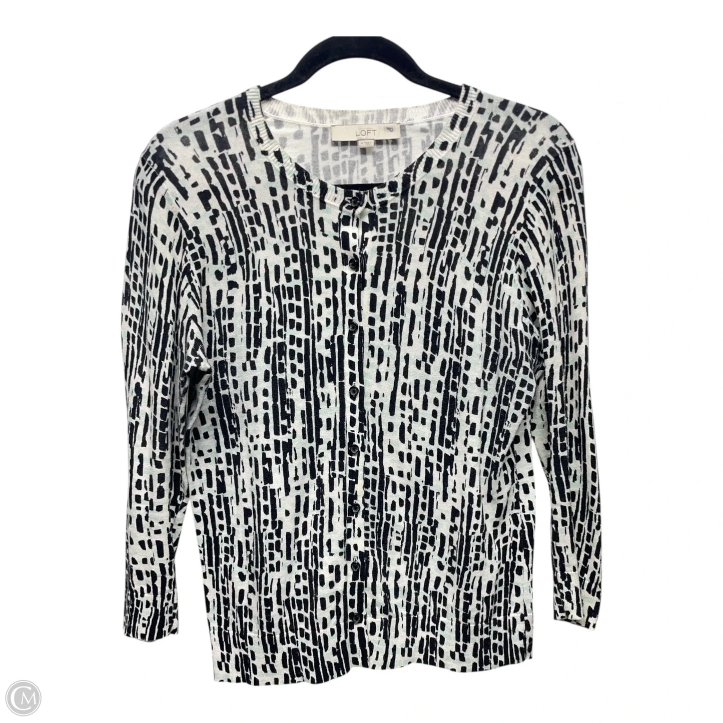 Cardigan By Loft In Blue & White, Size: S