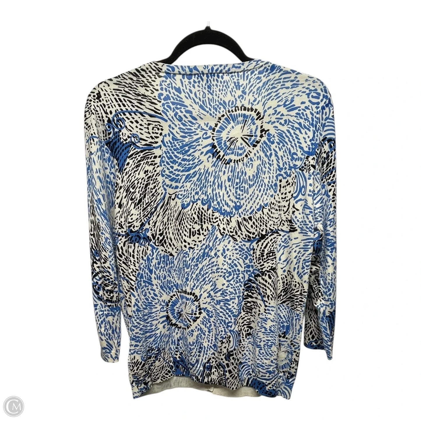 Cardigan By Talbots In Black & Blue, Size: M