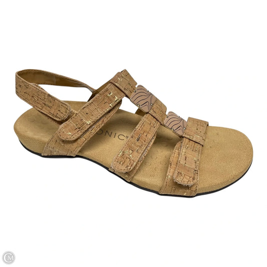 Sandals Flats By Vionic In Tan, Size: 8.5