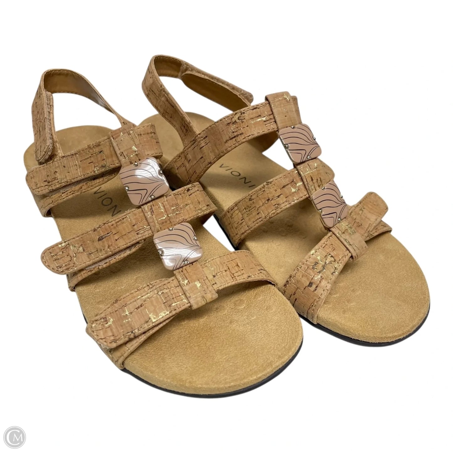 Sandals Flats By Vionic In Tan, Size: 8.5