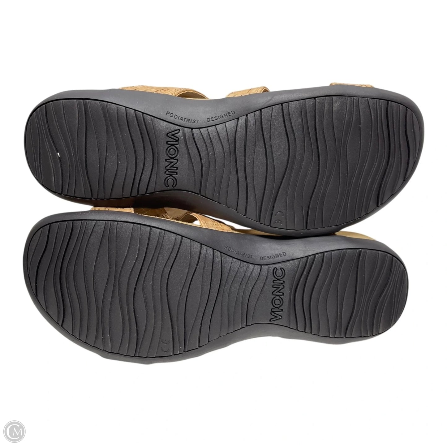 Sandals Flats By Vionic In Tan, Size: 8.5