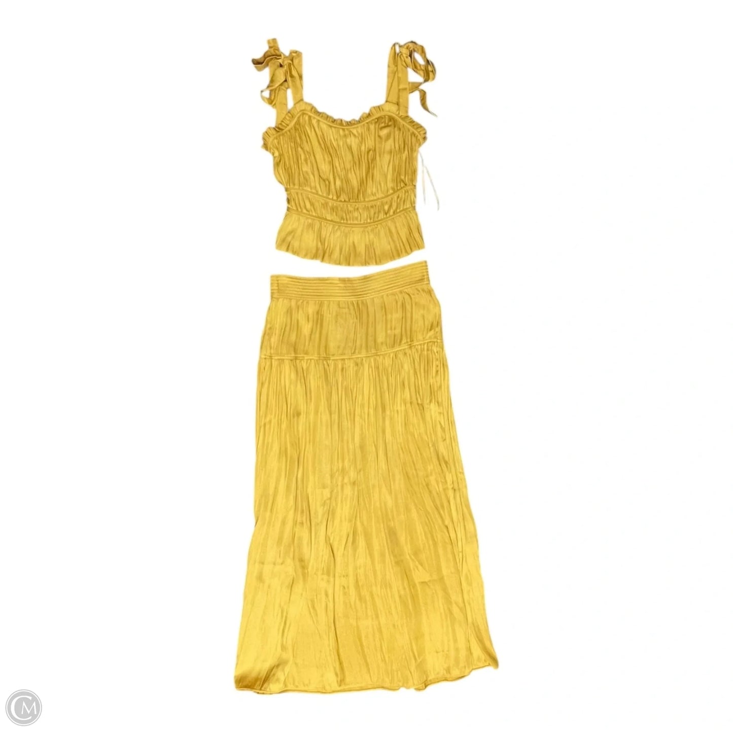 Skirt Set 2pc By Rachel Zoe In Gold, Size: Xs