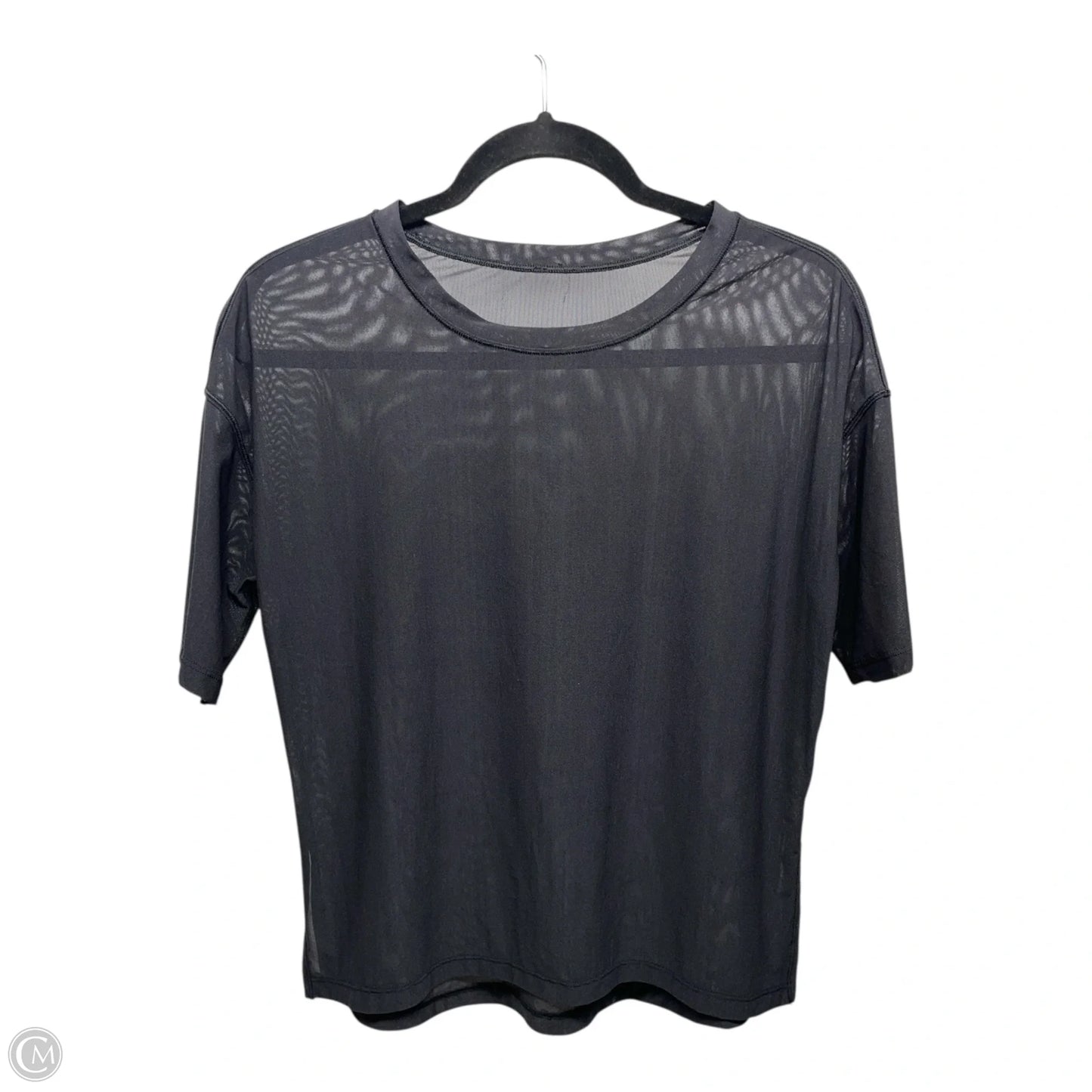Athletic Top Short Sleeve By Lululemon In Black, Size: 2