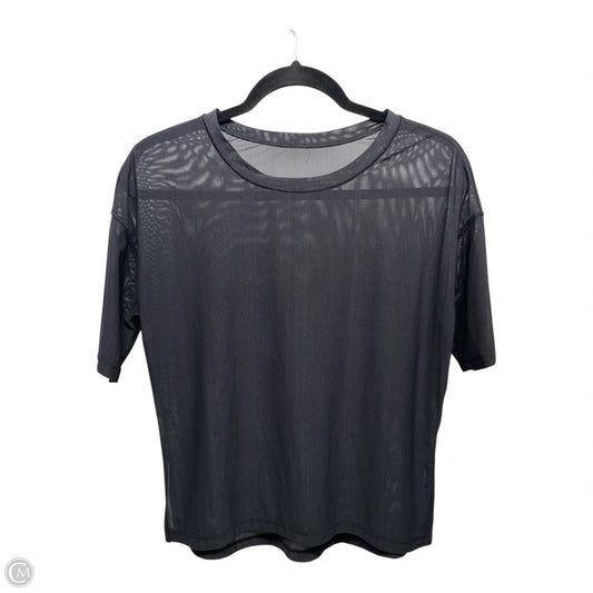 Athletic Top Short Sleeve By Lululemon In Black, Size: 2