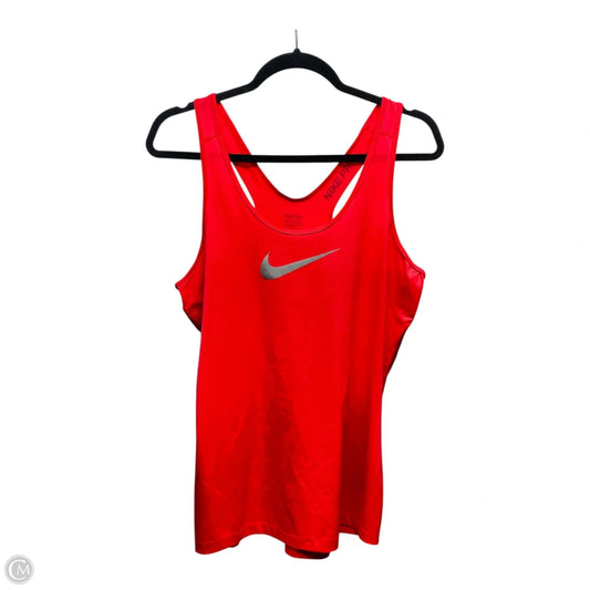 Athletic Tank Top By Nike Apparel In Orange, Size: L