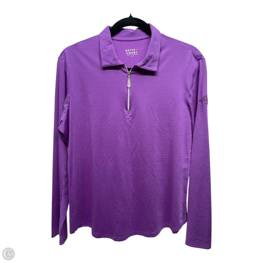 Athletic Top Long Sleeve Collar By Bette And Court In Purple, Size: Xl