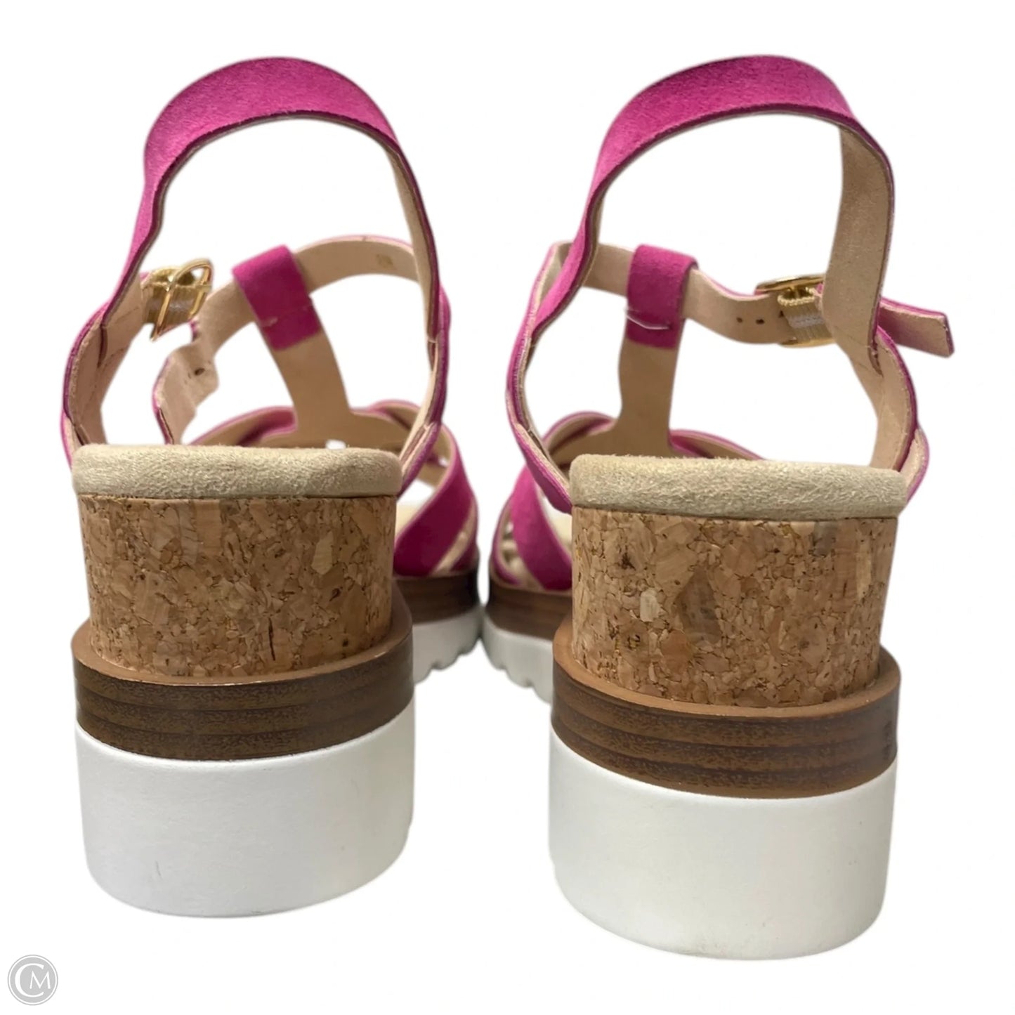 Sandals Heels Wedge By Vaneli In Pink, Size: 8