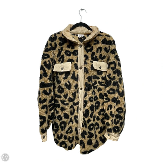 Jacket Faux Fur & Sherpa By Bibi In Animal Print, Size: Xl