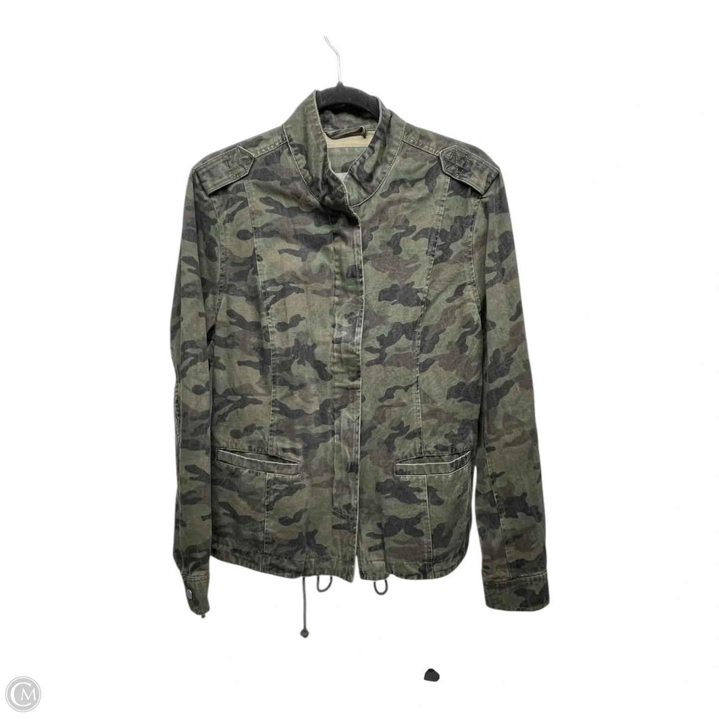 Jacket Utility By Charlie Paige In Camouflage Print, Size: L