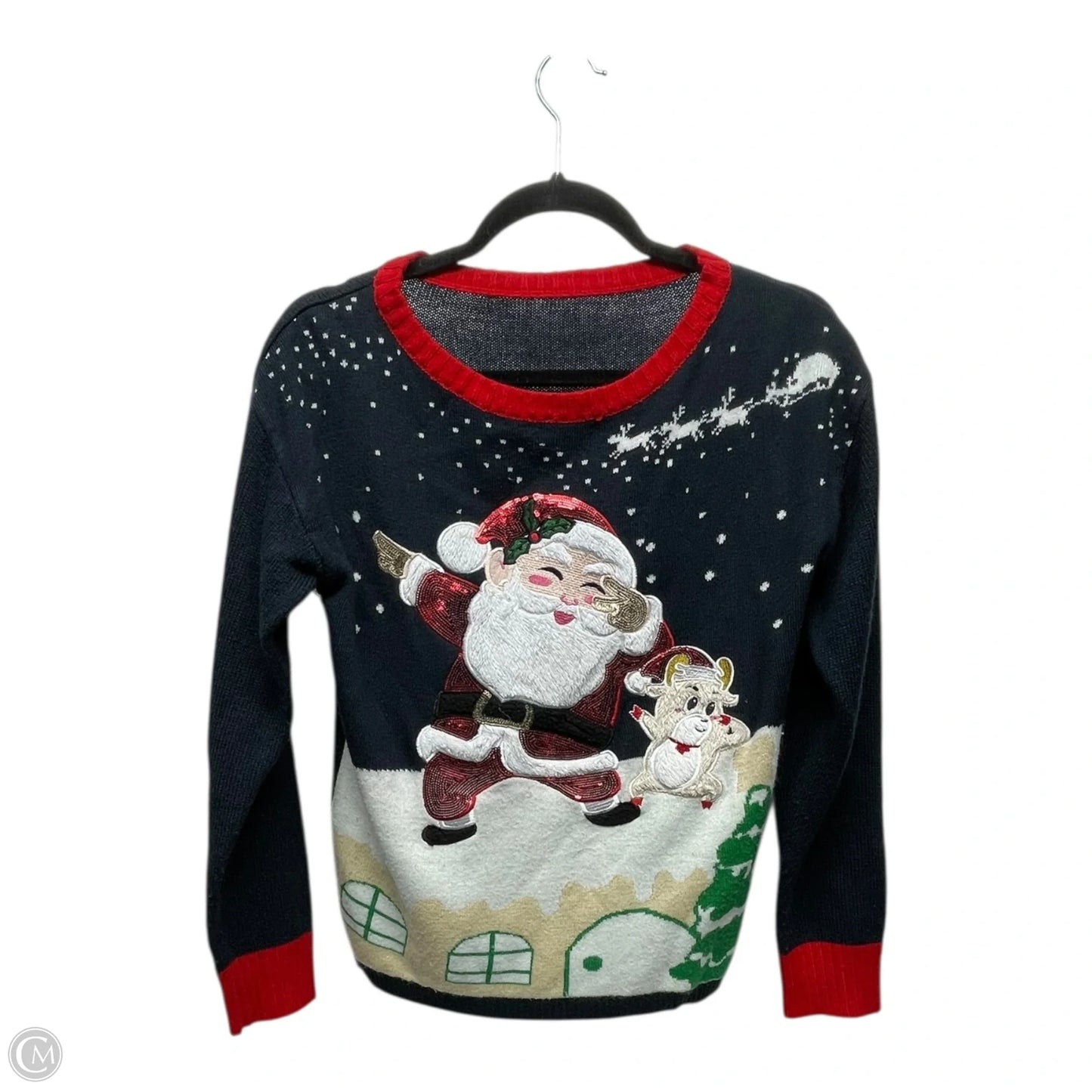 Sweater By Clothes Mentor In Blue & Red, Size: S