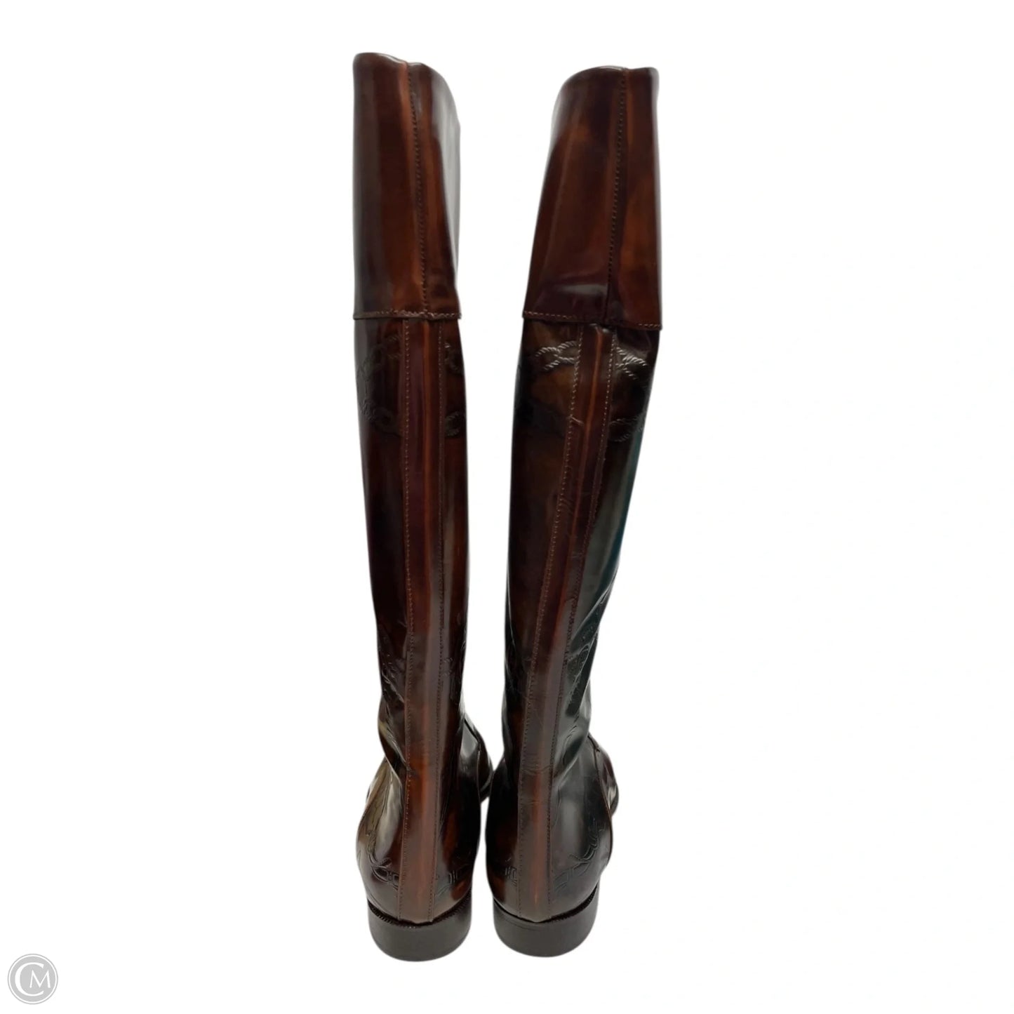 Boots Knee Flats By LARRY STUART In Brown, Size: 8.5