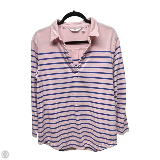Top Long Sleeve By Vineyard Vines In Blue & Pink, Size: M