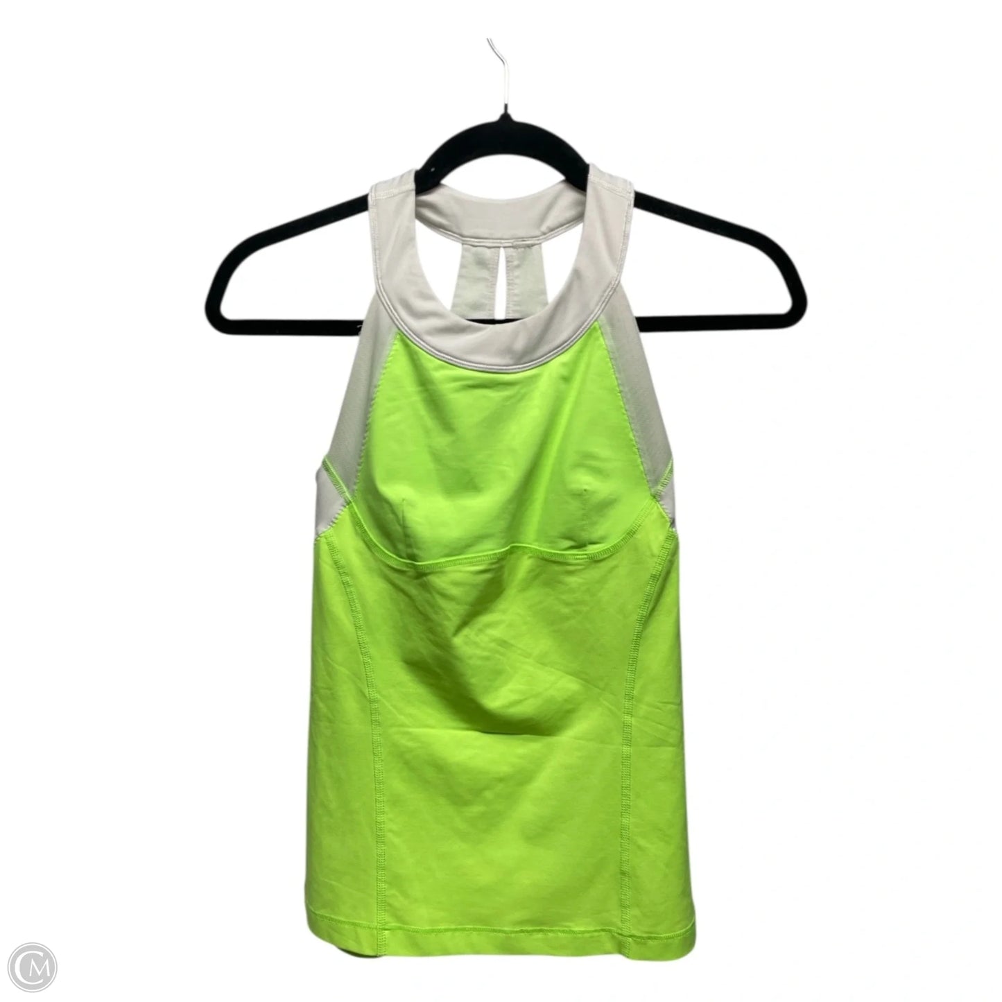 Athletic Tank Top By Lululemon In Green & White, Size: S