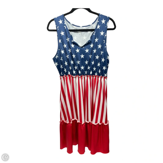 Dress Casual Short By XINYUBABY In Blue Red & White, Size: L