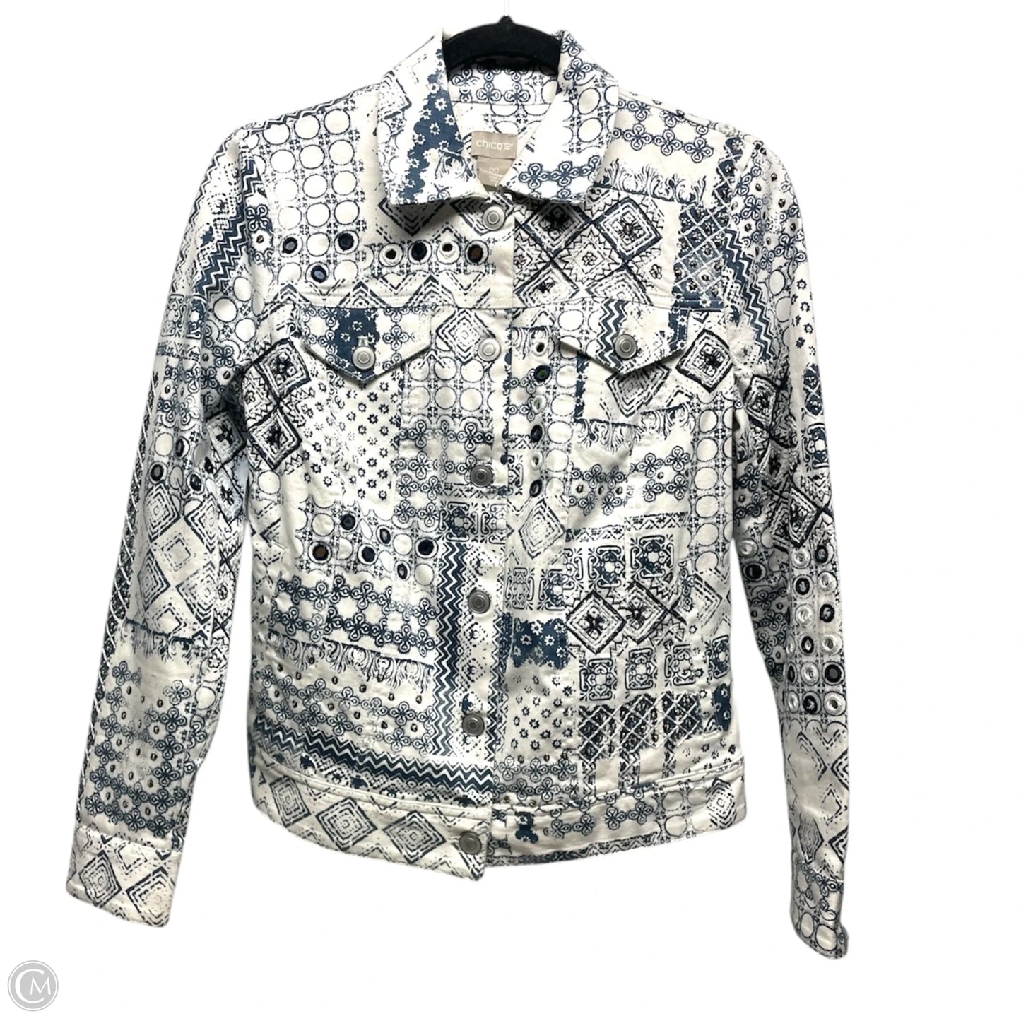 Jacket Denim By Cabi In Blue Denim, Size: L