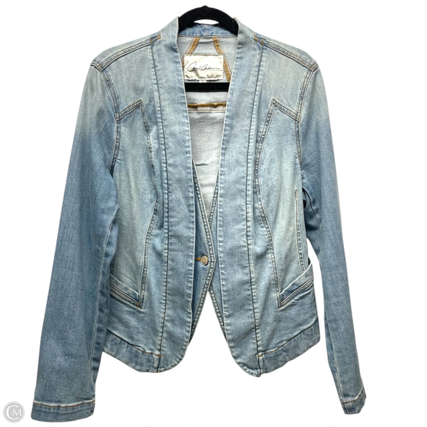 Jacket Denim By Cabi In Blue Denim, Size: L