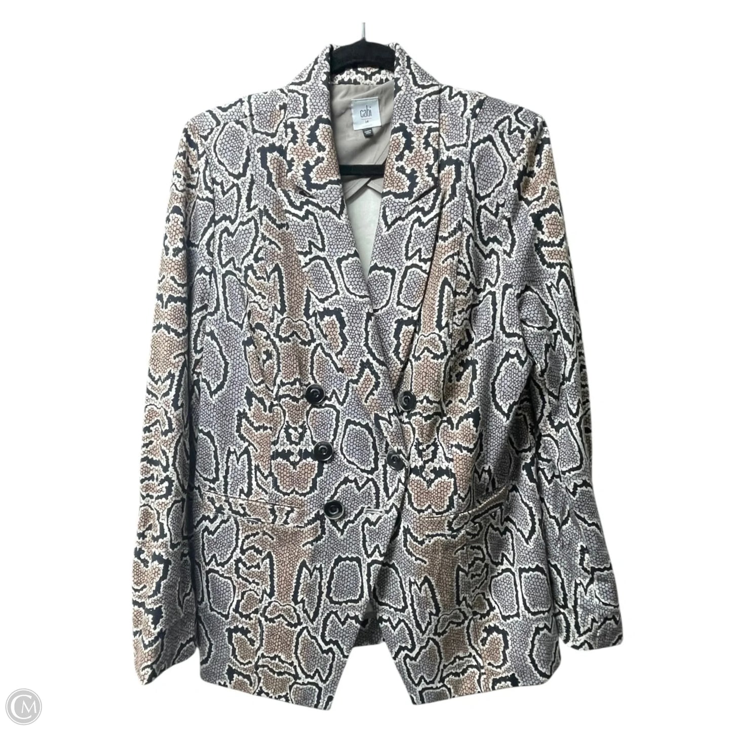 Blazer By Cabi In Snakeskin Print, Size: 14