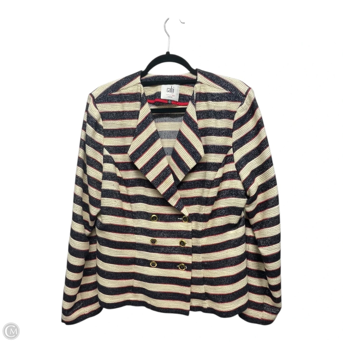 Blazer By Cabi In Blue Red & White, Size: 14
