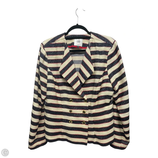 Blazer By Cabi In Blue Red & White, Size: 14