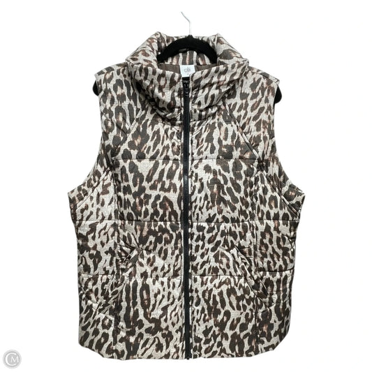 Vest Puffer & Quilted By Cabi In Animal Print, Size: Xl