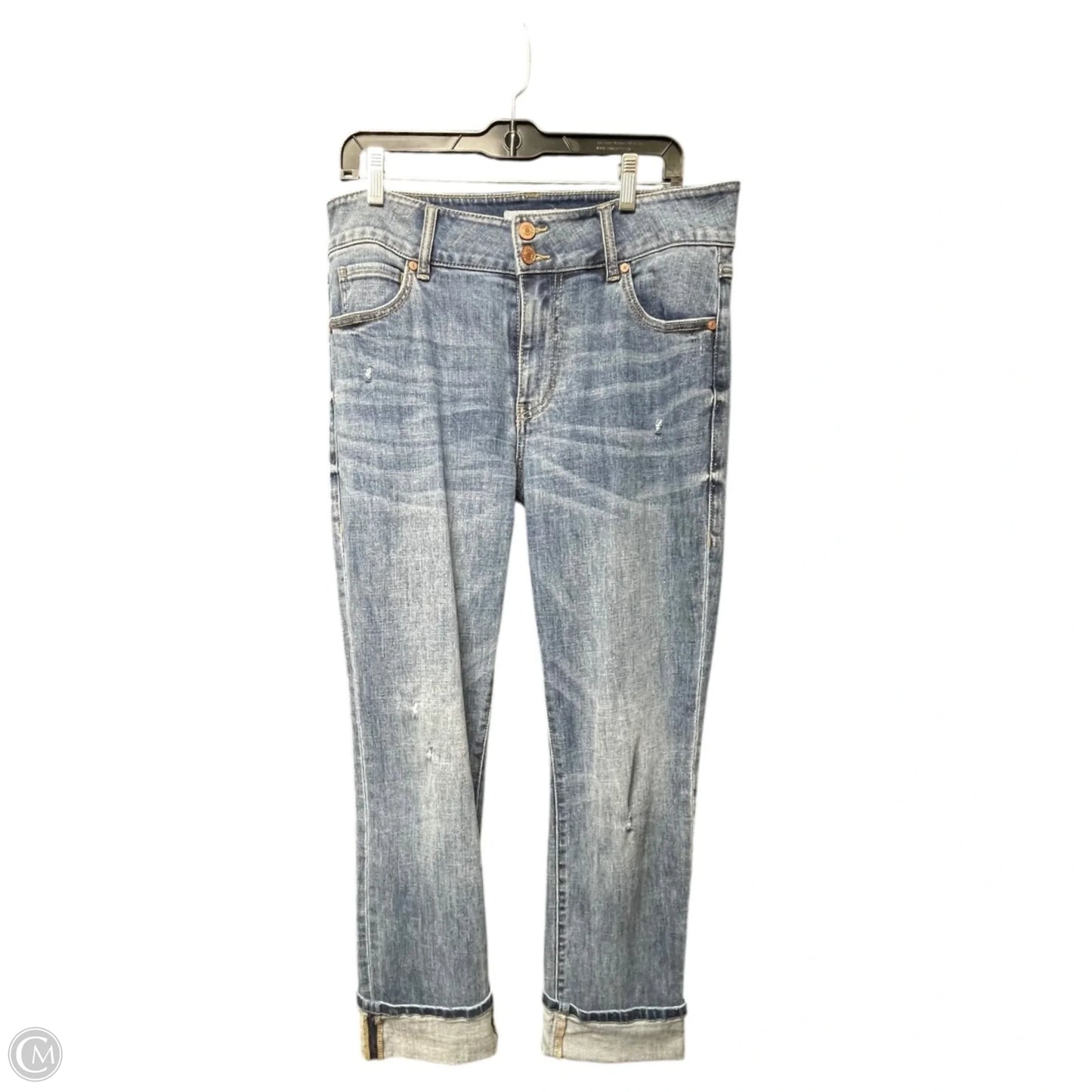 Jeans Cropped By Cabi In Blue Denim, Size: 10