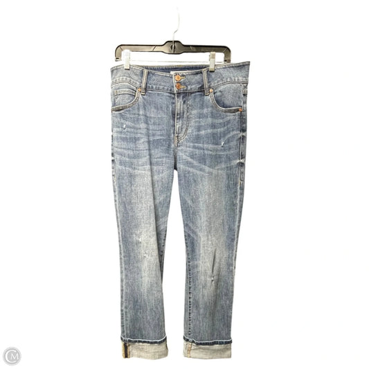Jeans Cropped By Cabi In Blue Denim, Size: 10