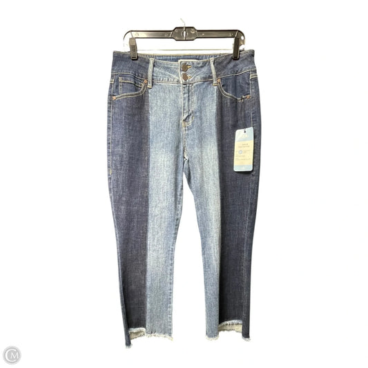 Jeans Cropped By Cabi In Blue Denim, Size: 10