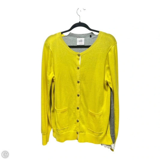 Sweater Cardigan By Cabi In Yellow, Size: Xl