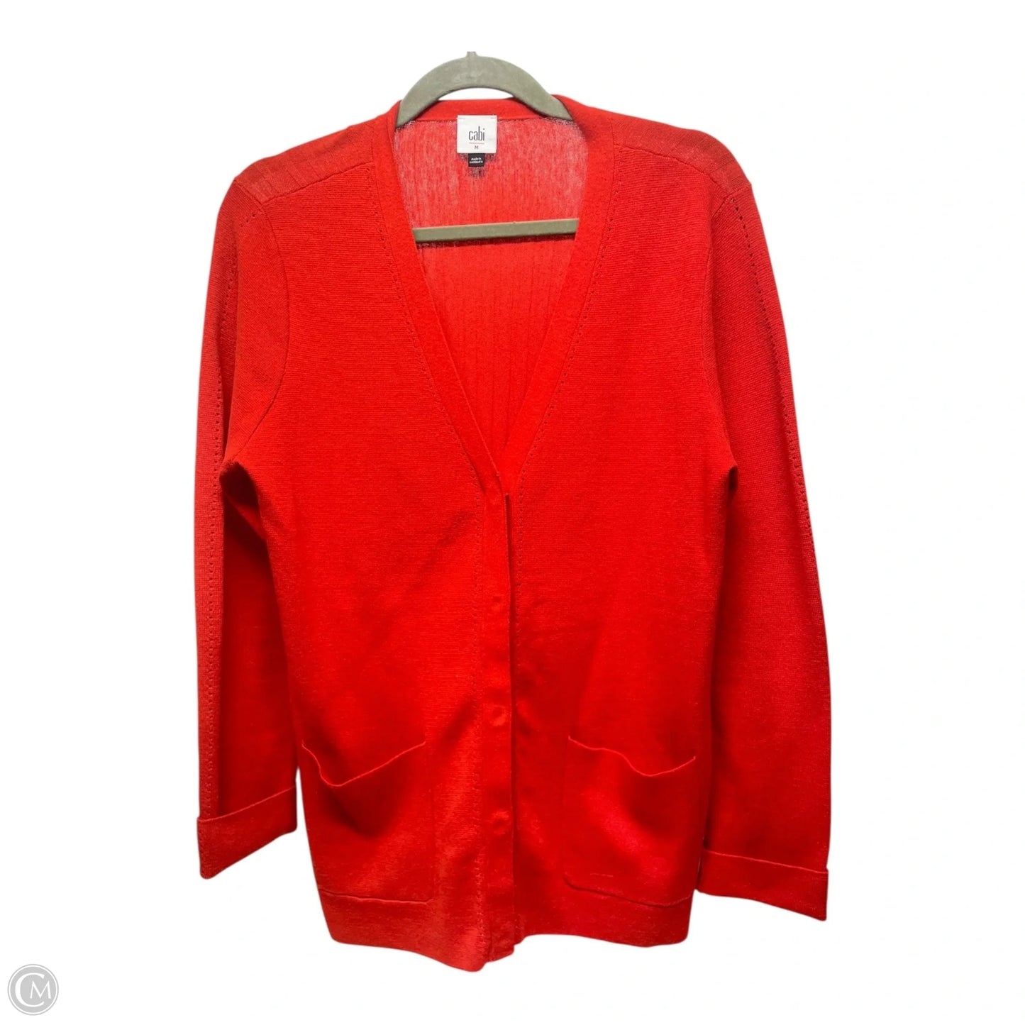 Sweater Cardigan By Cabi In Red, Size: M