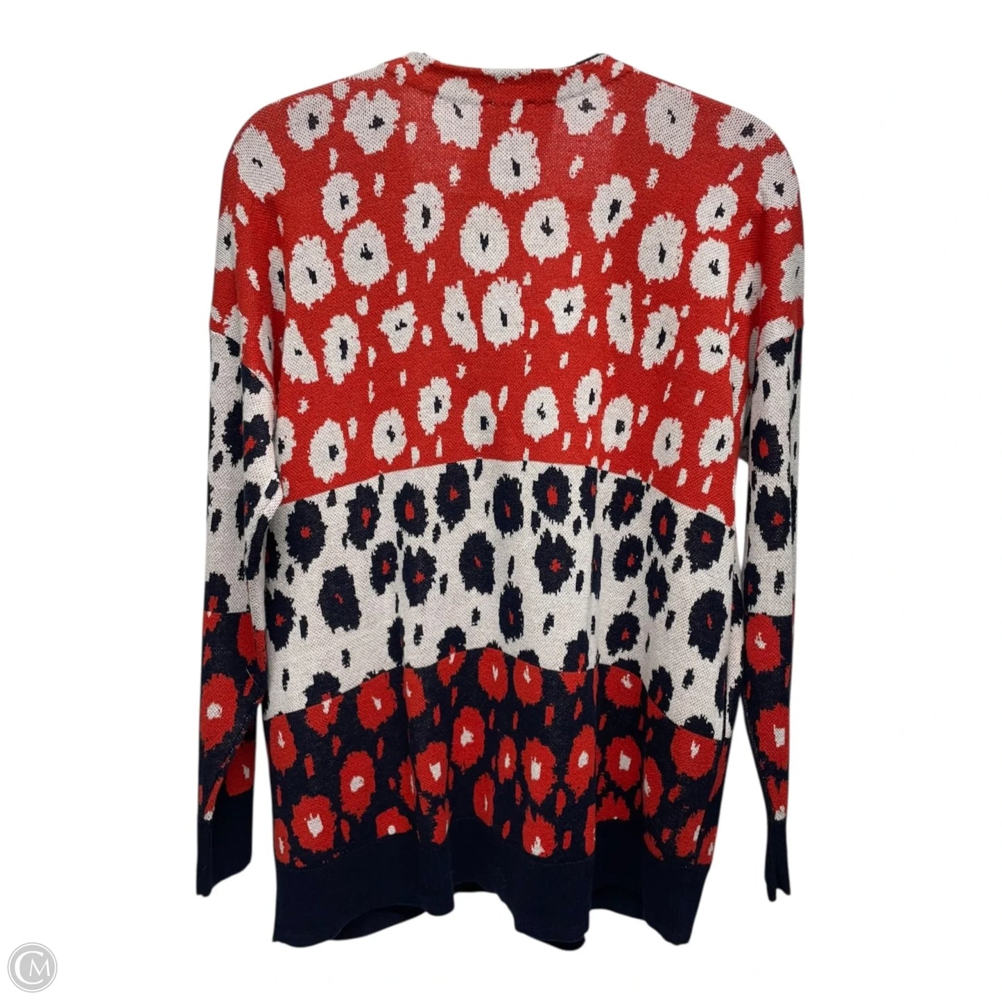 Sweater Cardigan By Cabi In Black & Red, Size: S