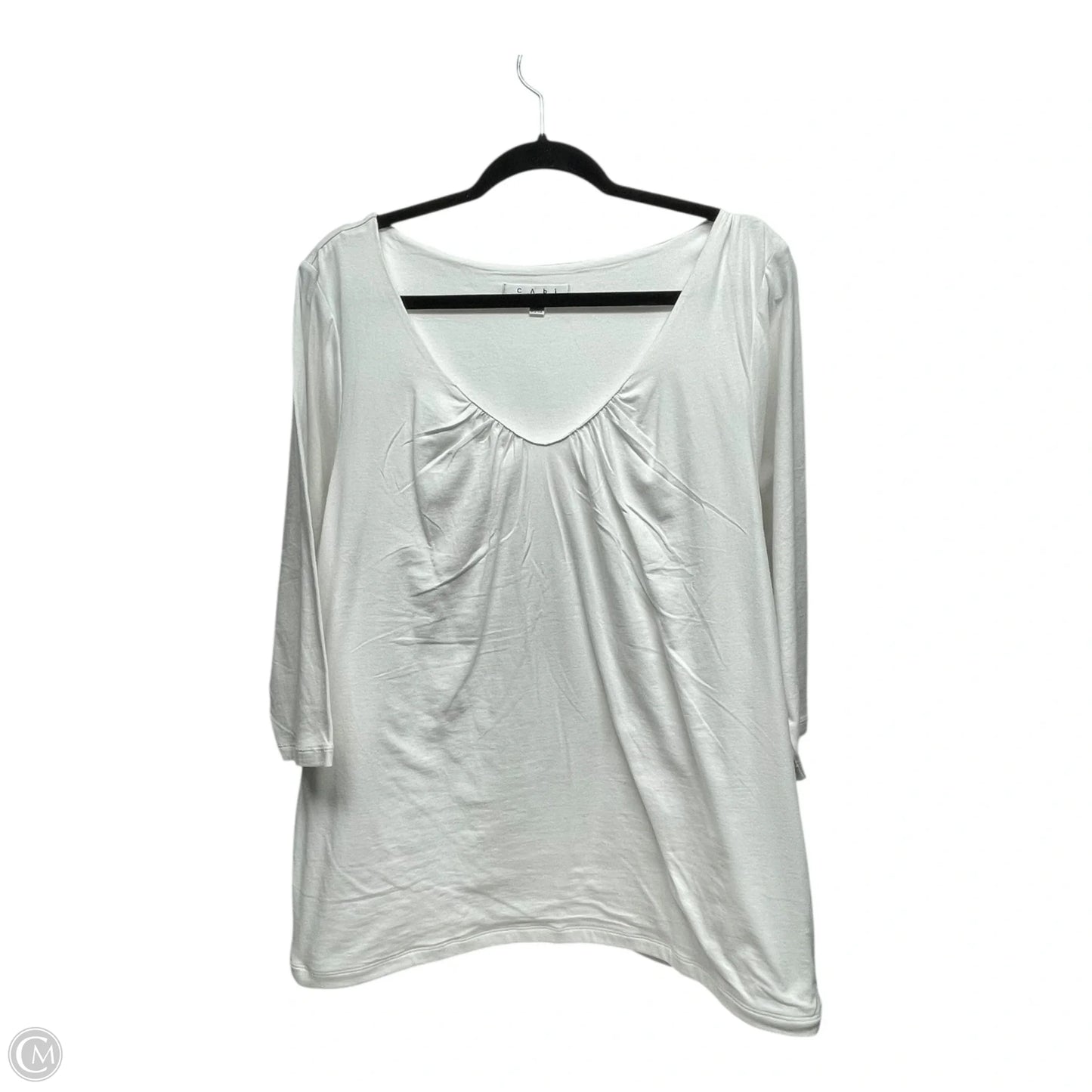Top Long Sleeve By Cabi In White, Size: Xl