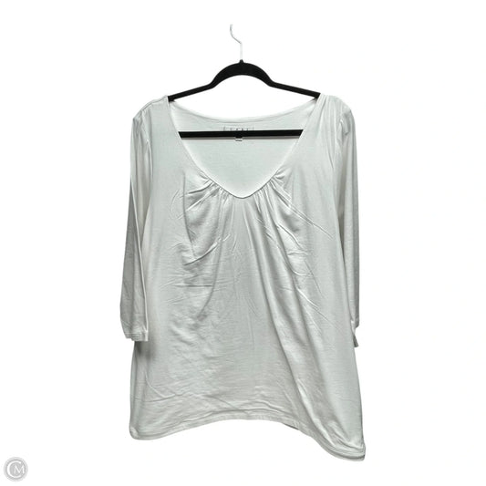 Top Long Sleeve By Cabi In White, Size: Xl