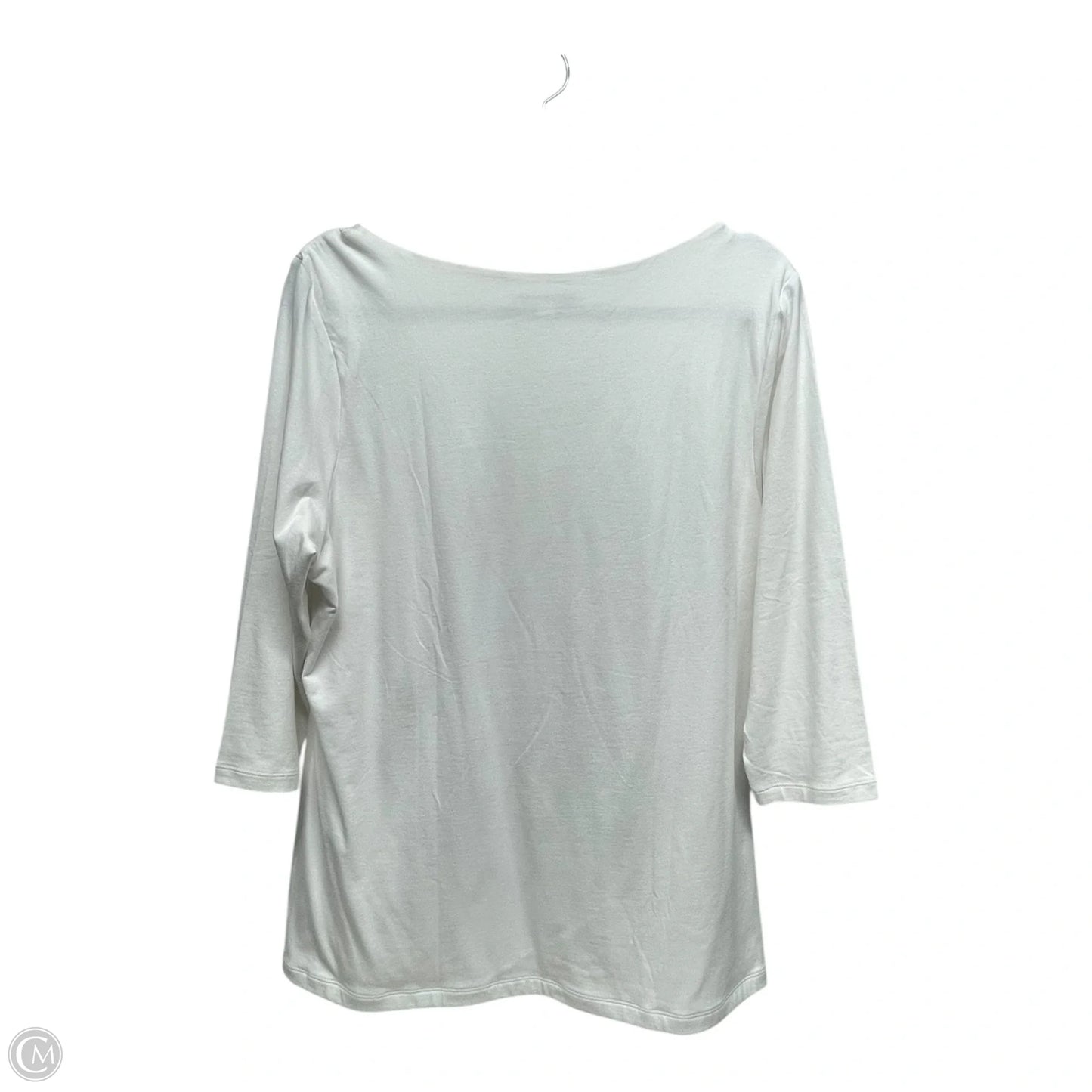Top Long Sleeve By Cabi In White, Size: Xl