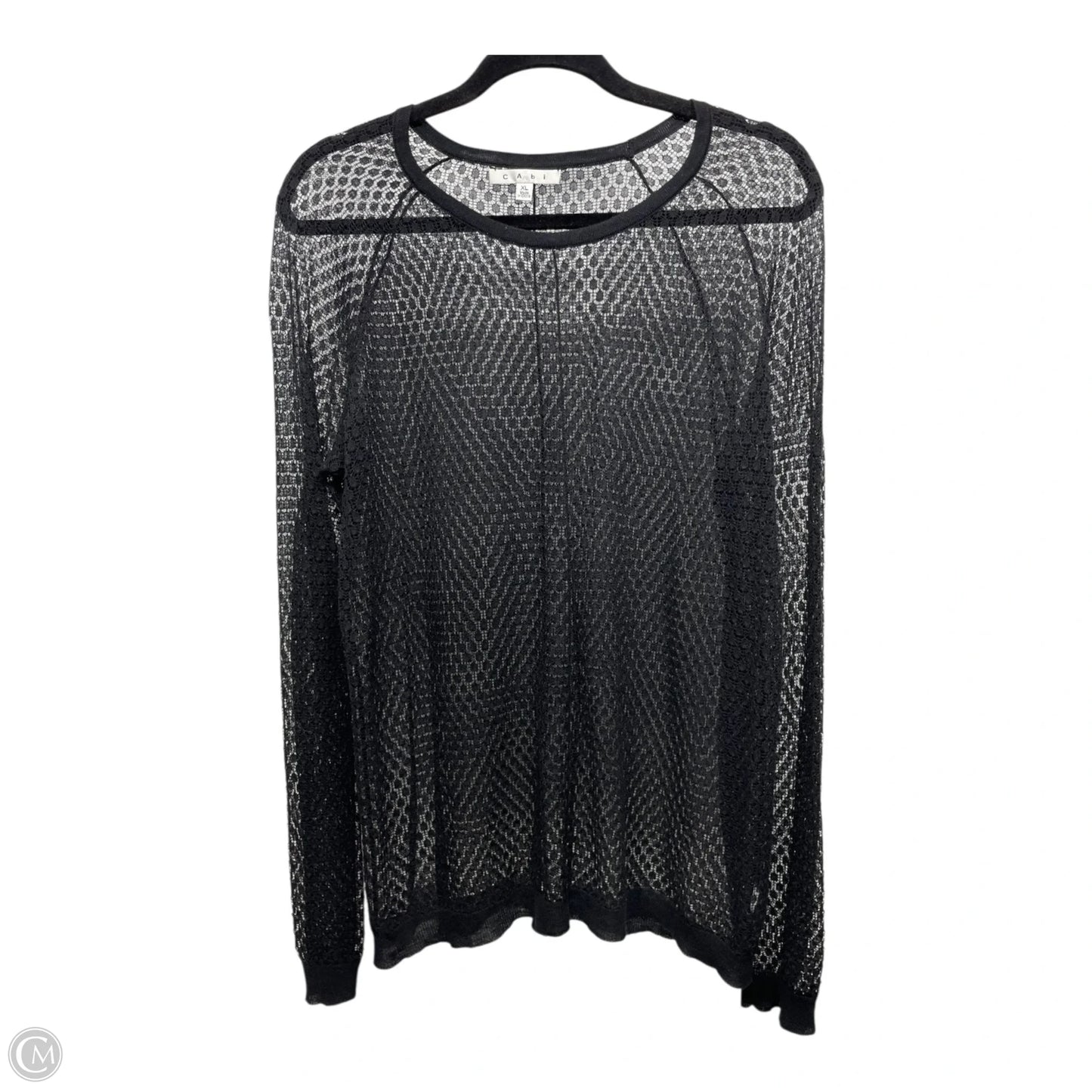 Top Long Sleeve By Cabi In Black, Size: Xl