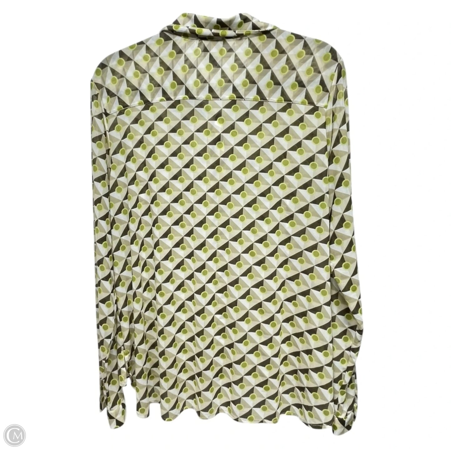 Top Long Sleeve By Cabi In Brown & Green, Size: L