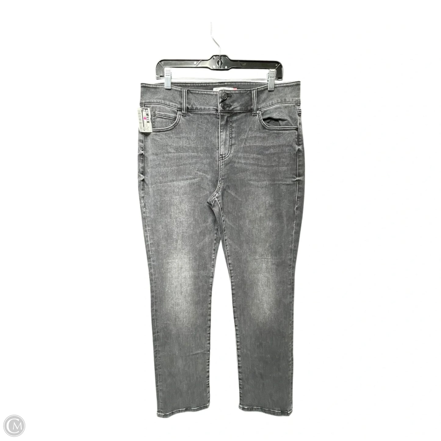 Jeans Straight By Cabi In Grey Denim, Size: 14