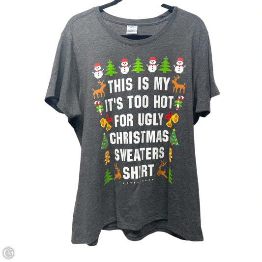 Top Short Sleeve Basic By Port & Company In Grey, Size: Xxl