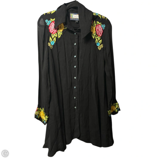 Tunic Long Sleeve By vintage collection -  In Black, Size: S