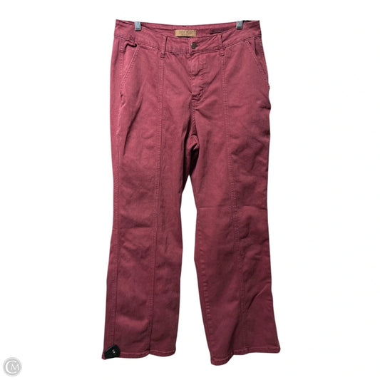 Jeans Wide Leg By Judy Blue In Maroon, Size: 14