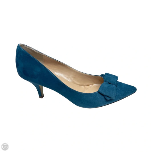Shoes Heels Kitten By Unisa In Teal, Size: 8.5