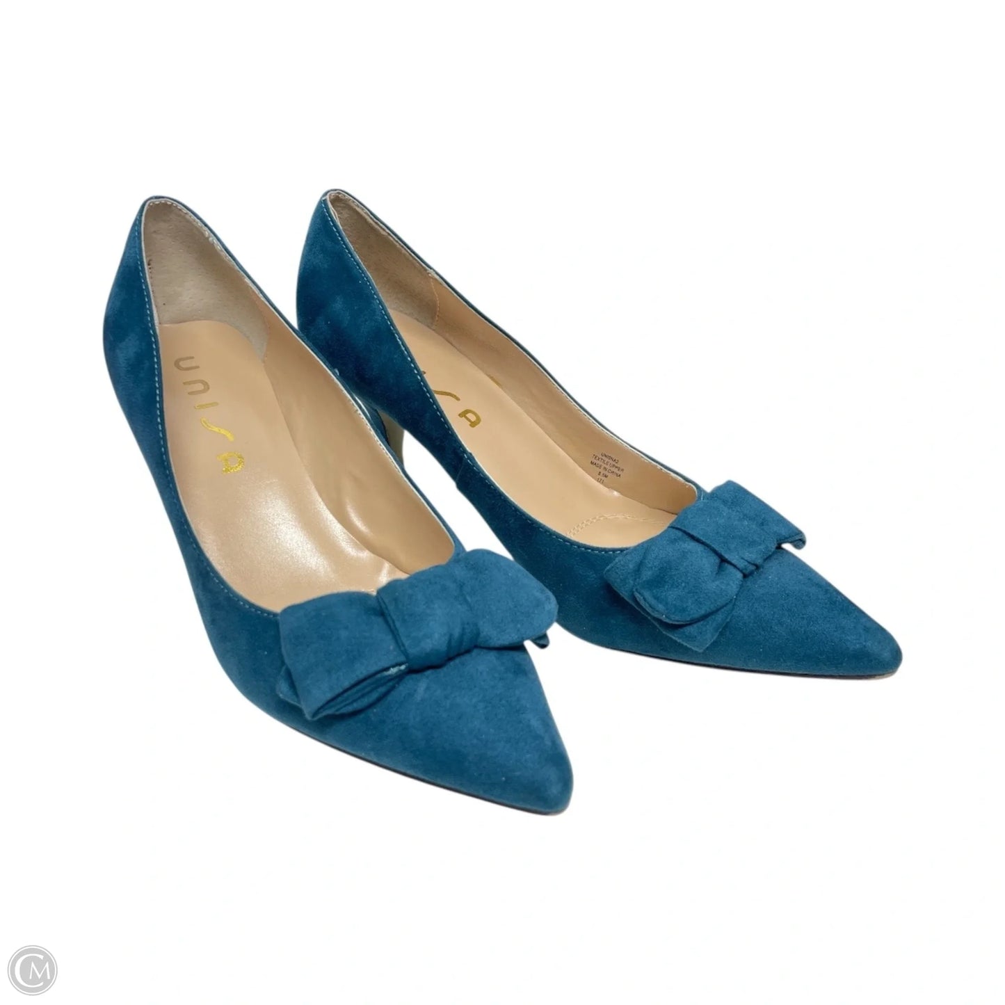 Shoes Heels Kitten By Unisa In Teal, Size: 8.5