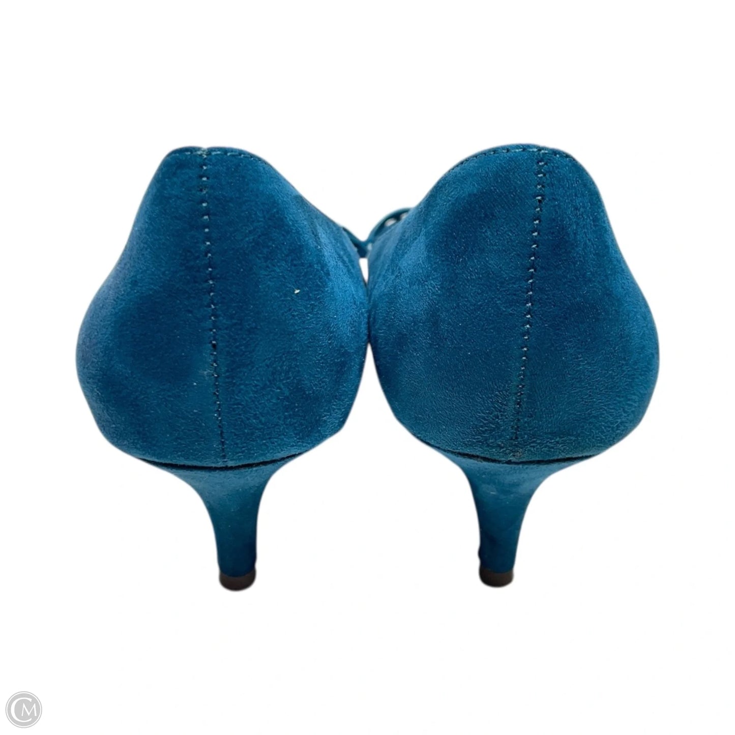 Shoes Heels Kitten By Unisa In Teal, Size: 8.5