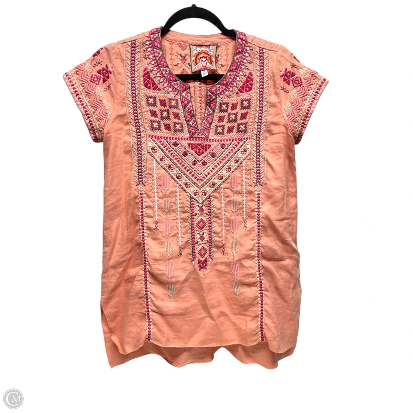 Top Short Sleeve By Johnny Was In Peach, Size: Xs