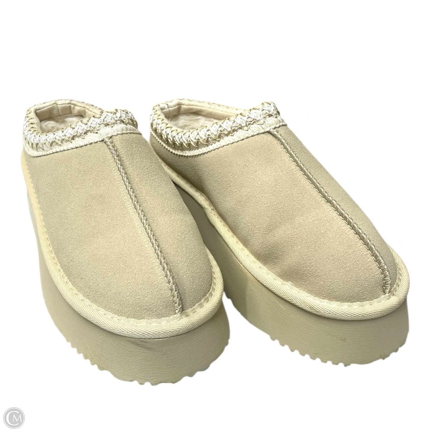 Shoes Heels Platform By Clothes Mentor In Tan, Size: 7.5