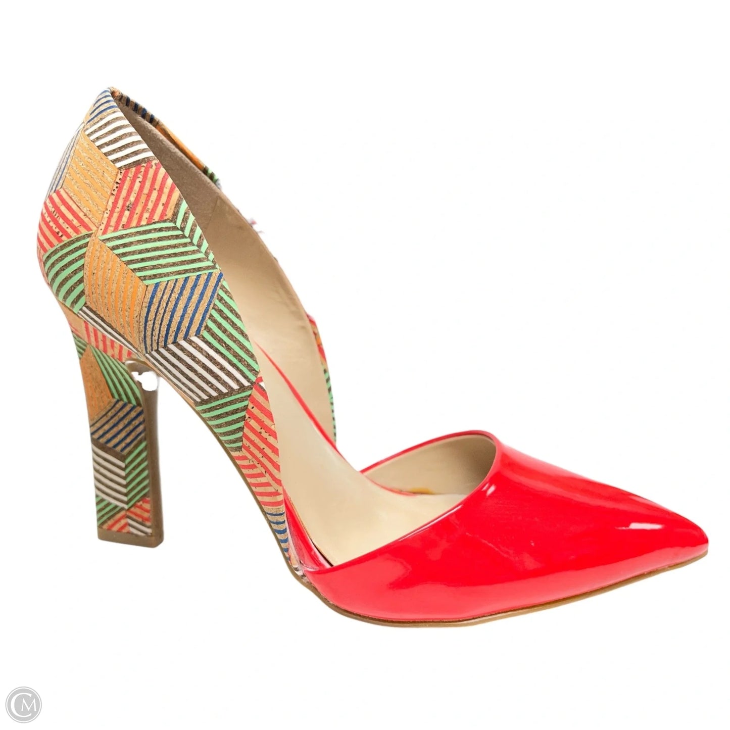 Shoes Heels Block By Mix No 6 In Red, Size: 8