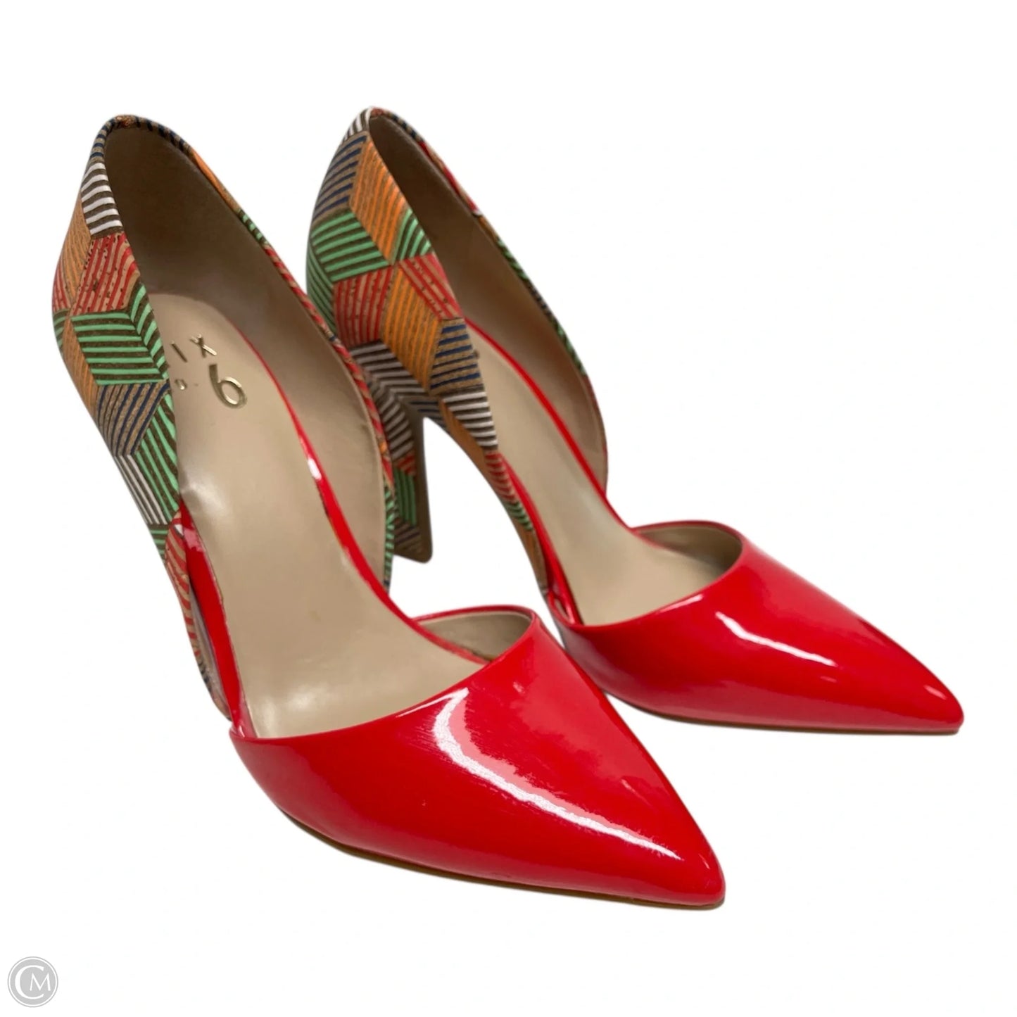 Shoes Heels Block By Mix No 6 In Red, Size: 8