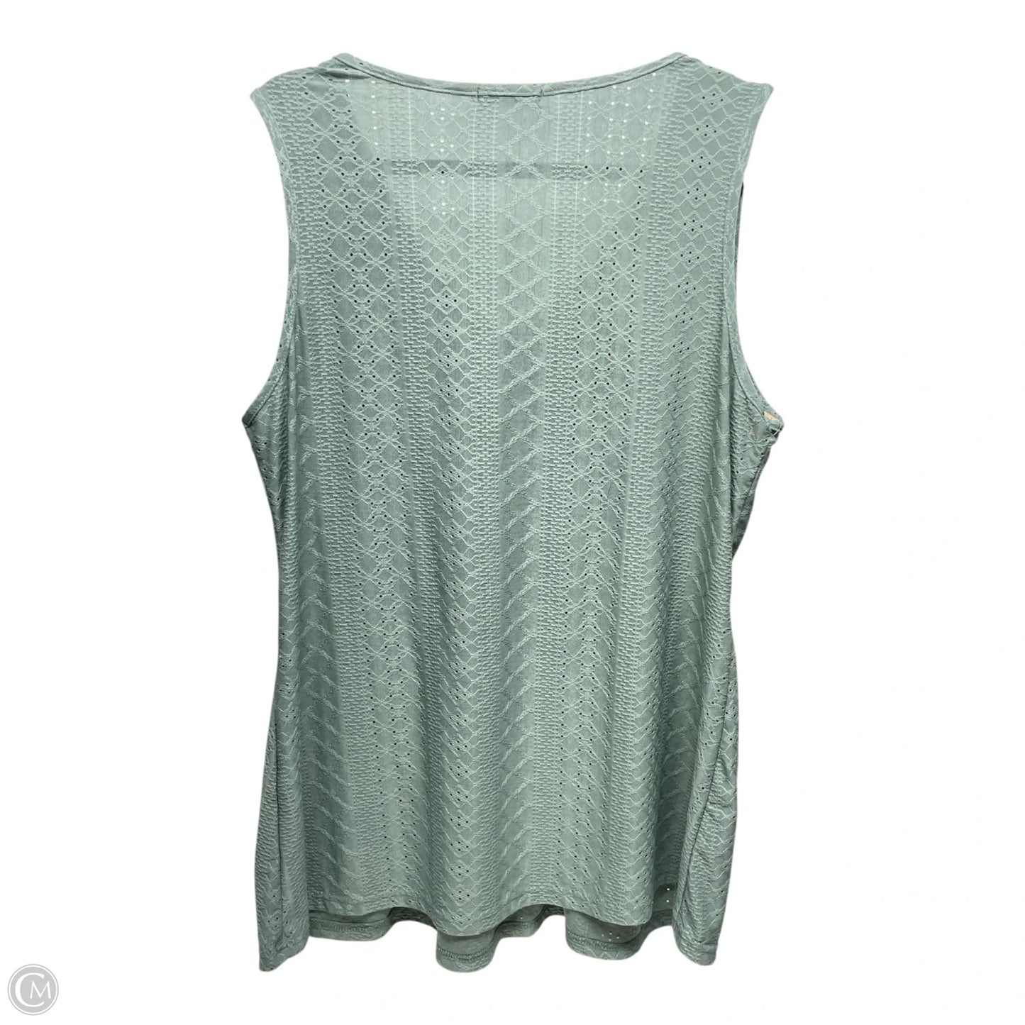 Top Sleeveless By OFEEFAN In Green, Size: Xl