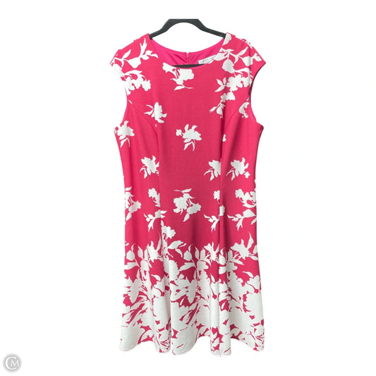 Dress Casual Short By London Times In Pink & White, Size: 16